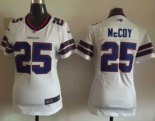  Bills #25 LeSean McCoy White Women's Stitched NFL Elite Jersey