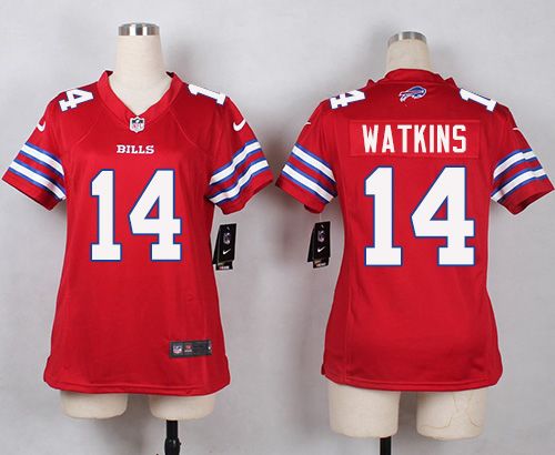  Bills #14 Sammy Watkins Red Women's Stitched NFL Limited Rush Jersey