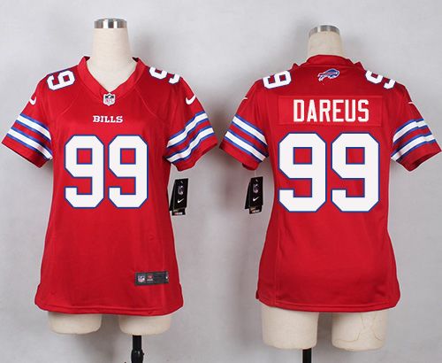  Bills #99 Marcell Dareus Red Women's Stitched NFL Limited Rush Jersey