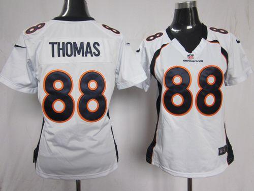  Broncos #88 Demaryius Thomas White Women's Stitched NFL Elite Jersey