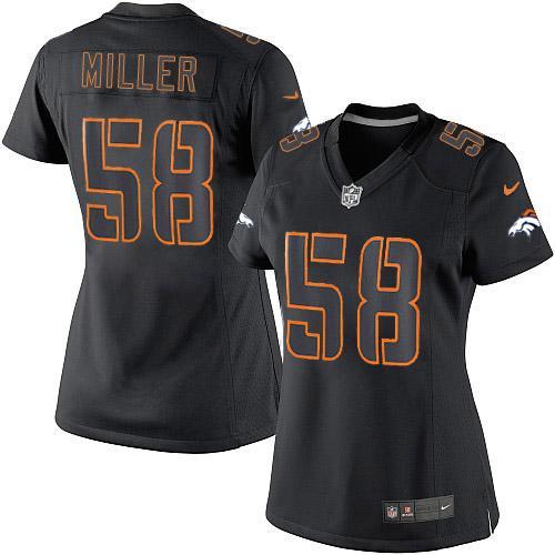  Broncos #58 Von Miller Black Impact Women's Stitched NFL Limited Jersey