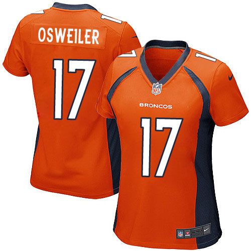  Broncos #17 Brock Osweiler Orange Team Color Women's Stitched NFL New Elite Jersey