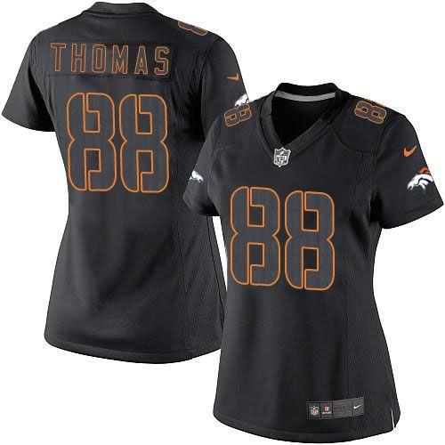  Broncos #88 Demaryius Thomas Black Impact Women's Stitched NFL Limited Jersey