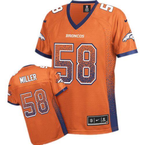  Broncos #58 Von Miller Orange Team Color Women's Stitched NFL Elite Drift Fashion Jersey