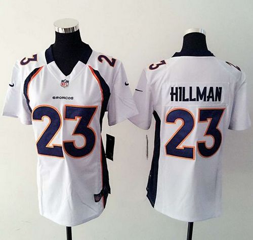  Broncos #23 Ronnie Hillman White Women's Stitched NFL Elite Jersey
