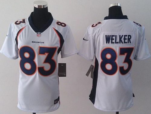  Broncos #83 Wes Welker White Women's Stitched NFL New Elite Jersey