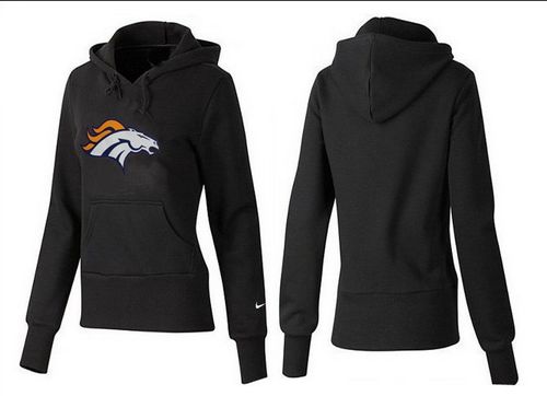 Women's Denver Broncos Logo Pullover Hoodie Black