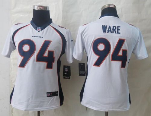  Broncos #94 DeMarcus Ware White Women's Stitched NFL New Limited Jersey