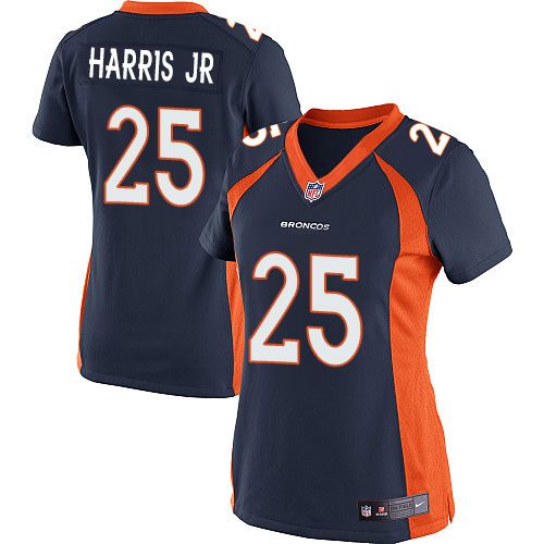  Broncos #25 Chris Harris Jr Blue Alternate Women's Stitched NFL New Elite Jersey