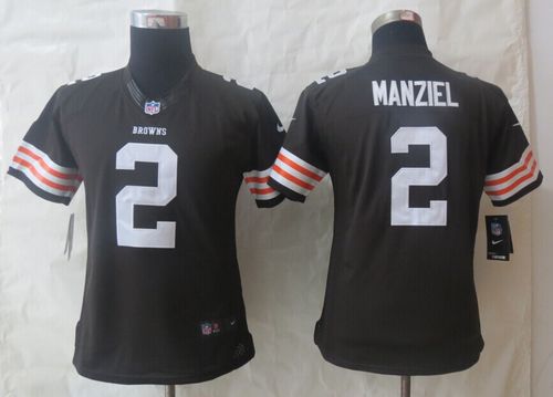  Browns #2 Johnny Manziel Brown Team Color Women's Stitched NFL Limited Jersey
