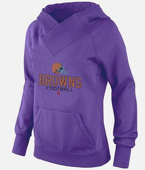 Women's Cleveland Browns Big & Tall Critical Victory Pullover Hoodie Purple