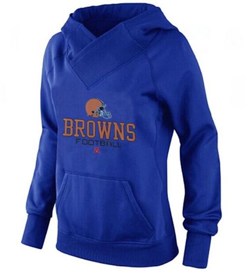 Women's Cleveland Browns Big & Tall Critical Victory Pullover Hoodie Blue