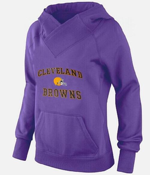 Women's Cleveland Browns Heart & Soul Pullover Hoodie Purple