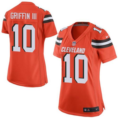  Browns #10 Robert Griffin III Orange Alternate Women's Stitched NFL New Elite Jersey