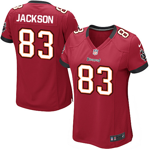  Buccaneers #83 Vincent Jackson Red Team Color Women's NFL Game Jersey