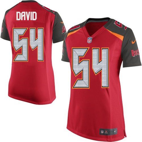  Buccaneers #54 Lavonte David Red Team Color Women's Stitched NFL New Elite Jersey