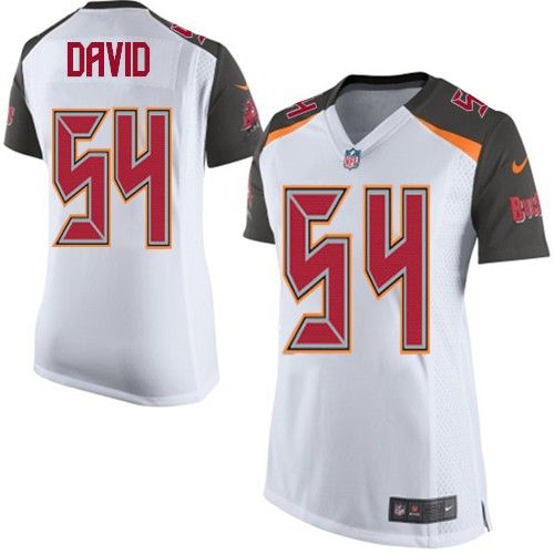  Buccaneers #54 Lavonte David White Women's Stitched NFL New Elite Jersey