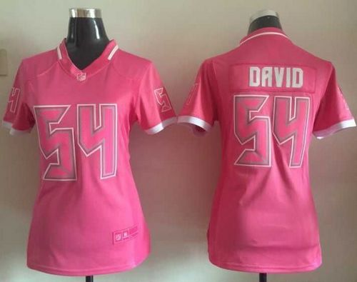  Buccaneers #54 Lavonte David Pink Women's Stitched NFL Elite Bubble Gum Jersey