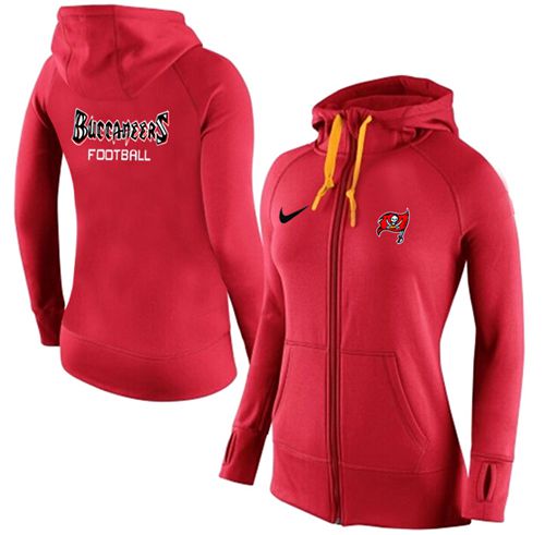 Women's  Tampa Bay Buccaneers Full Zip Performance Hoodie Red