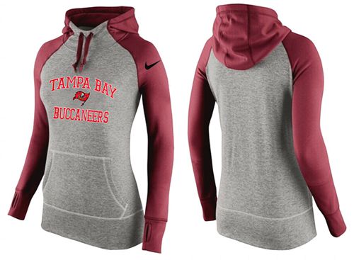 Women's  Tampa Bay Buccaneers Performance Hoodie Grey & Red_2