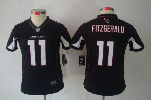  Cardinals #11 Larry Fitzgerald Black Alternate Women's Stitched NFL Limited Jersey