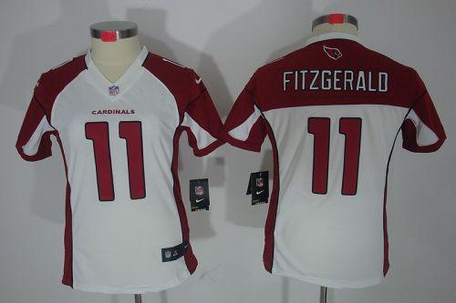  Cardinals #11 Larry Fitzgerald White Women's Stitched NFL Limited Jersey