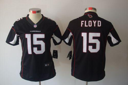  Cardinals #15 Michael Floyd Black Alternate Women's Stitched NFL Limited Jersey