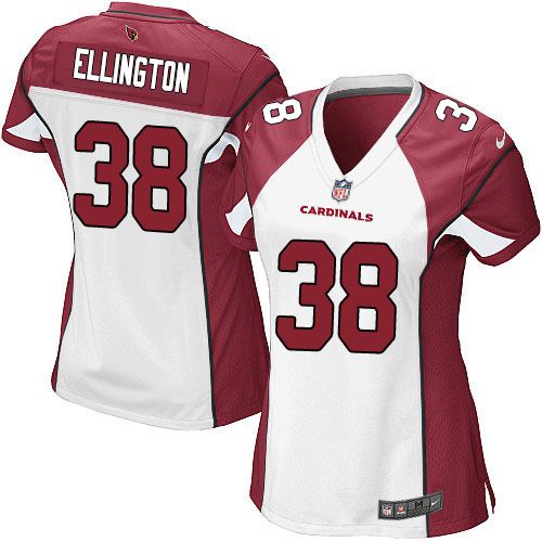  Cardinals #38 Andre Ellington White Women's Stitched NFL Elite Jersey