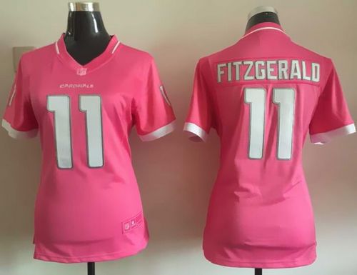  Cardinals #11 Larry Fitzgerald Pink Women's Stitched NFL Elite Bubble Gum Jersey
