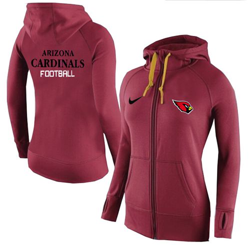 Women's  Arizona Cardinals Full Zip Performance Hoodie Red