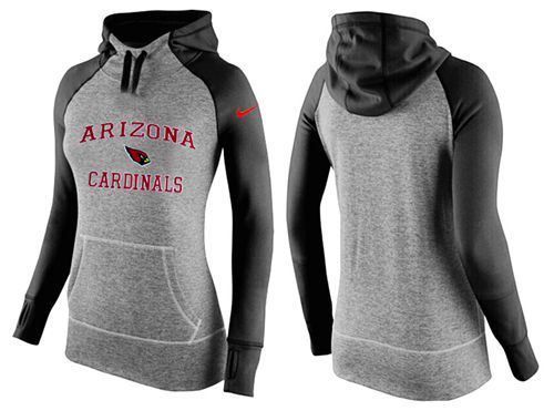 Women's  Arizona Cardinals Performance Hoodie Grey & Black