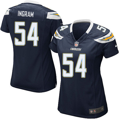  Chargers #54 Melvin Ingram Navy Blue Team Color Women's Stitched NFL Elite Jersey