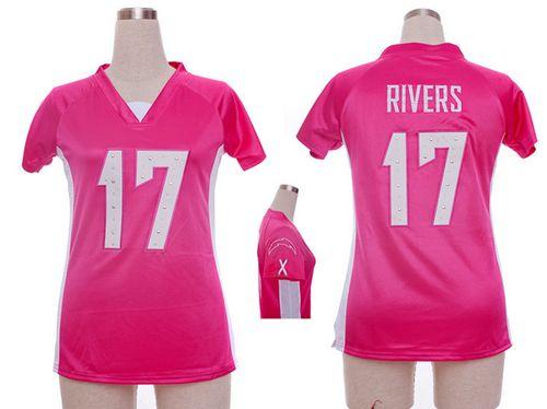  Chargers #17 Philip Rivers Pink Draft Him Name & Number Top Women's Stitched NFL Elite Jersey