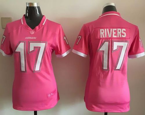  Chargers #17 Philip Rivers Pink Women's Stitched NFL Elite Bubble Gum Jersey