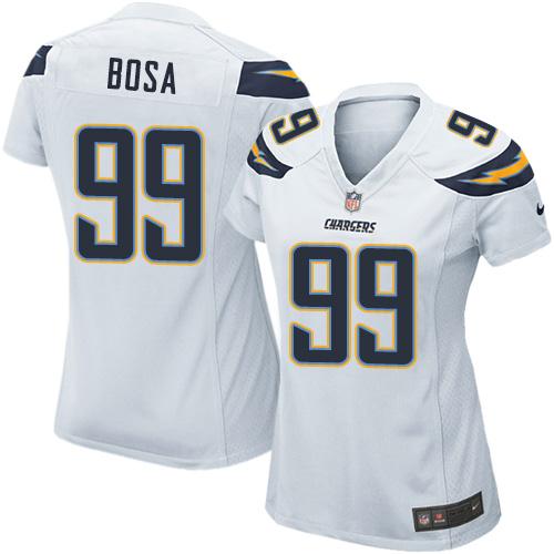  Chargers #99 Joey Bosa White Women's Stitched NFL Elite Jersey