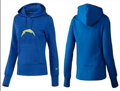 Women's San Diego Chargers Logo Pullover Hoodie Blue