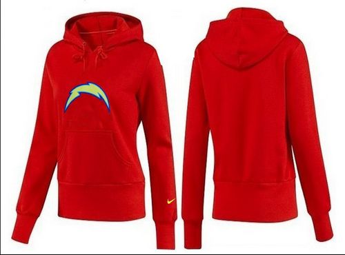 Women's San Diego Chargers Logo Pullover Hoodie Red