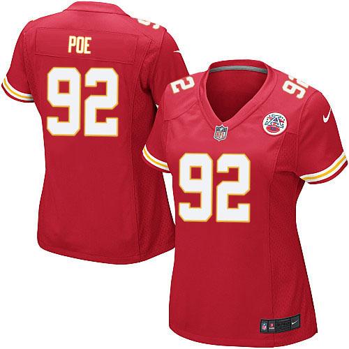  Chiefs #92 Dontari Poe Red Team Color Women's Stitched NFL Elite Jersey