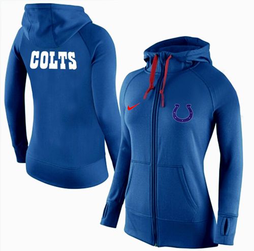 Women's  Indianapolis Colts Full Zip Performance Hoodie Blue