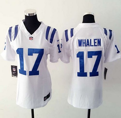  Colts #17 Griff Whalen White Women's Stitched NFL Elite Jersey