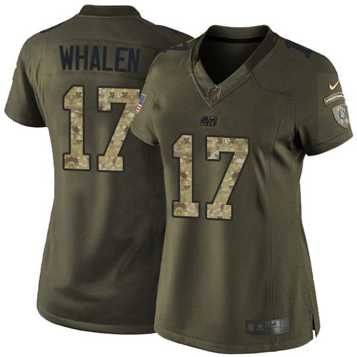  Colts #17 Griff Whalen Green Women's Stitched NFL Limited Salute to Service Jersey