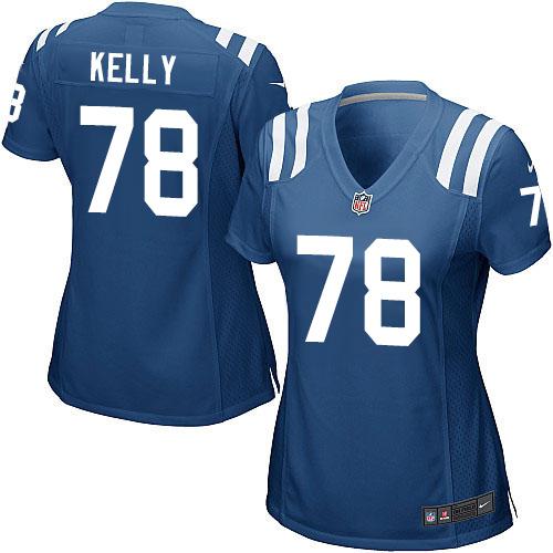  Colts #78 Ryan Kelly Royal Blue Team Color Women's Stitched NFL Elite Jersey