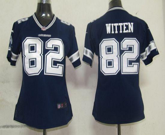  Cowboys #82 Jason Witten Navy Blue Team Color Women's Stitched NFL Elite Jersey