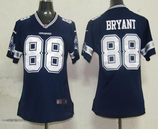  Cowboys #88 Dez Bryant Navy Blue Team Color Women's Stitched NFL Elite Jersey