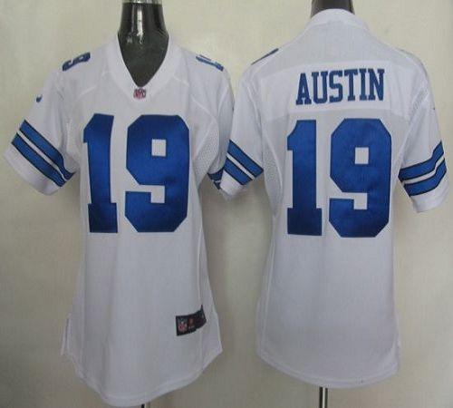  Cowboys #19 Miles Austin White Women's Stitched NFL Elite Jersey