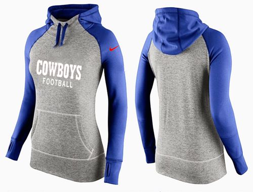 Women's  Dallas Cowboys Performance Hoodie Grey & Blue