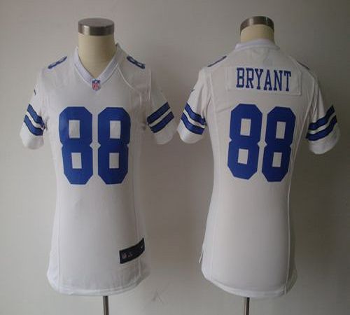  Cowboys #88 Dez Bryant White Women's NFL Game Jersey