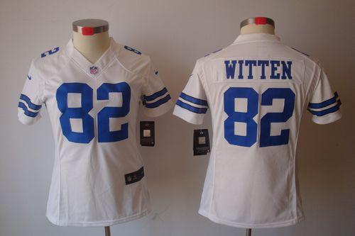  Cowboys #82 Jason Witten White Women's Stitched NFL Limited Jersey