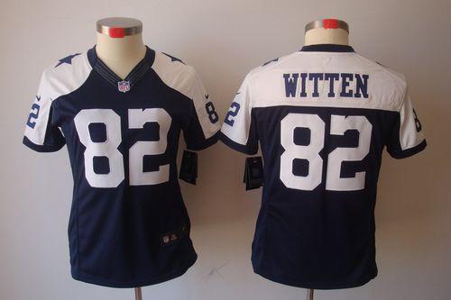  Cowboys #82 Jason Witten Navy Blue Thanksgiving Women's Stitched NFL Limited Jersey