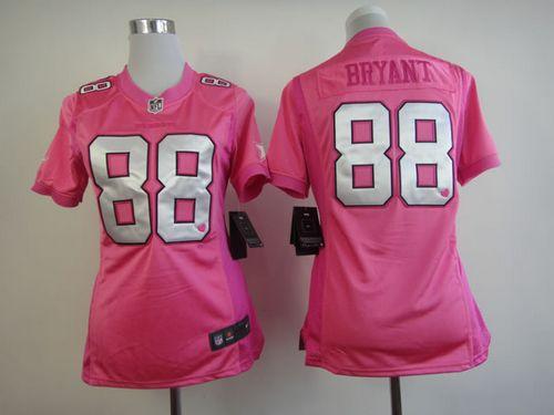  Cowboys #88 Dez Bryant Pink Women's Be Luv'd Stitched NFL Elite Jersey